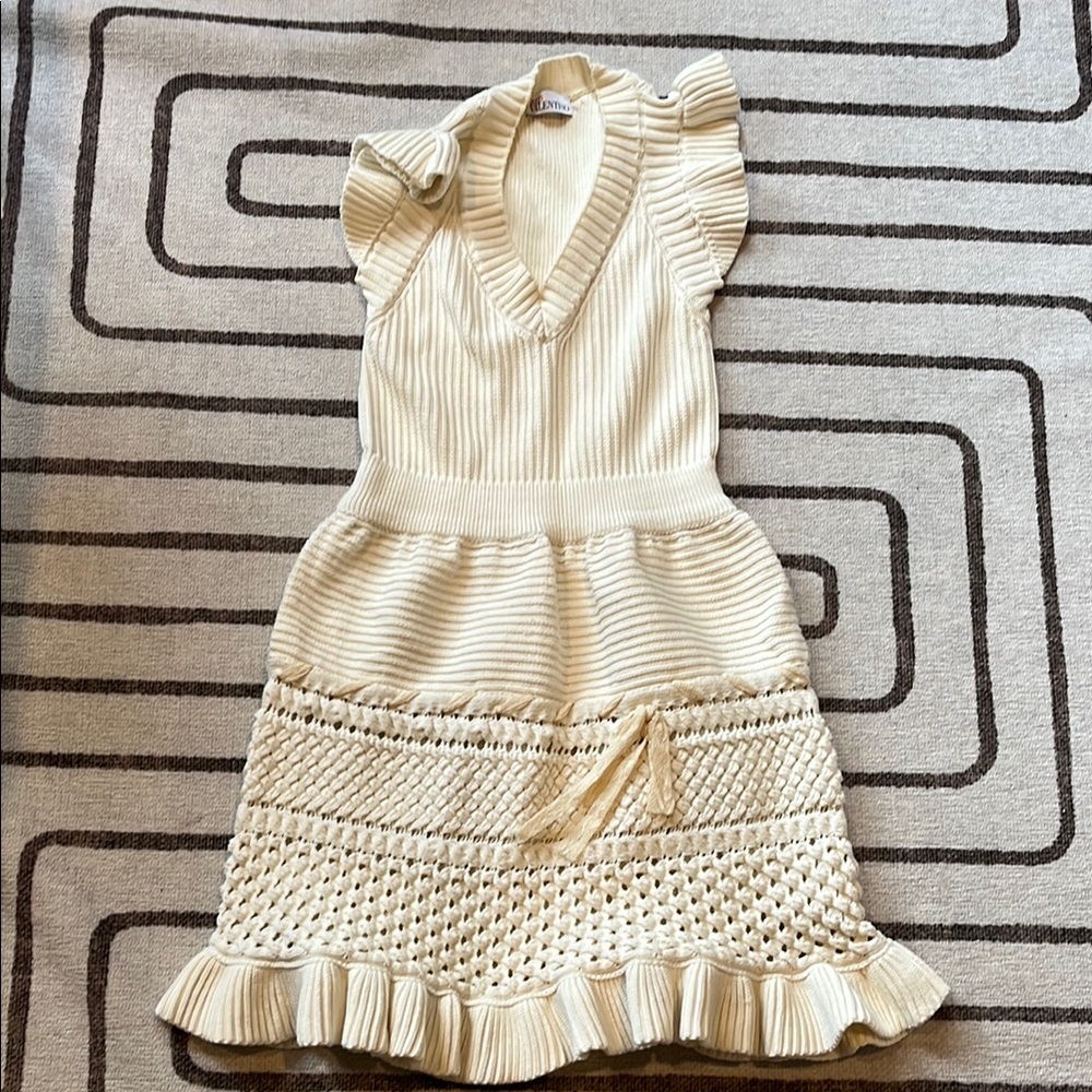 Red Valentino cream knit dress